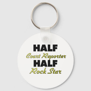Half Court Reporter Half Rock Star Sleutelhanger