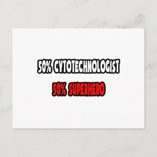 Half-cytotechnoloog... Halve superheld Briefkaart
