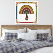 Half Dome Abstracte Paddenstoel Canvas Afdruk (Insitu (Slaapkamer))