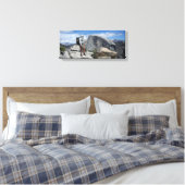 Half Dome en Hiker van North Dome - Yosemite Canvas Afdruk (Insitu (Slaapkamer))