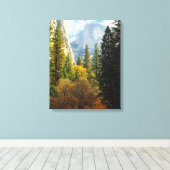 Half Dome in de herfst Canvas Afdruk (Insitu (Houten vloer))