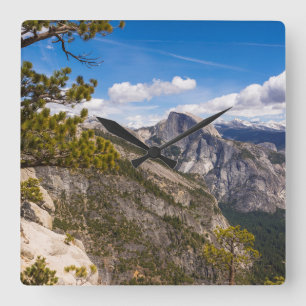 Half Dome-landschap, Californië Vierkante Klok