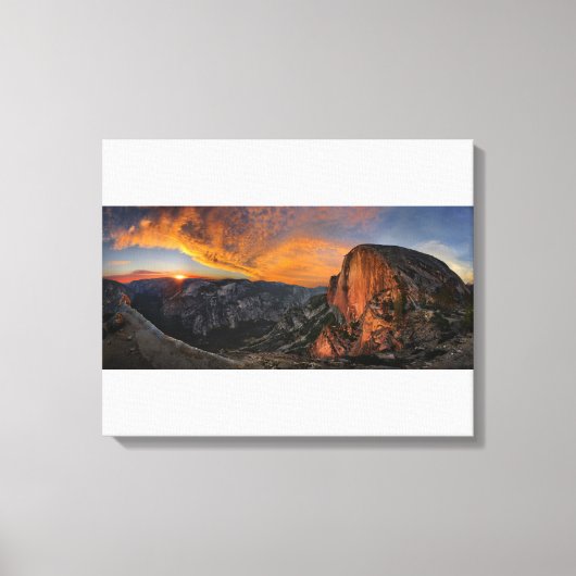 Half Dome Sunset - Yosemite Canvas Afdruk (Voorkant)