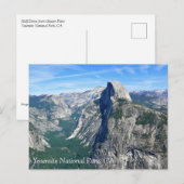 Half Dome uit Glacier Point, Yosemite, CA Postcar Briefkaart (Voorkant / Achterkant)