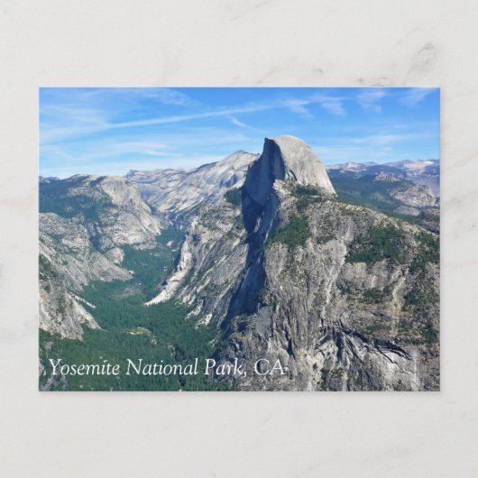 Half Dome uit Glacier Point, Yosemite, CA Postcar Briefkaart (Voorkant)