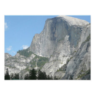 Half Dome van opzij in Yosemite National Park Foto Afdruk