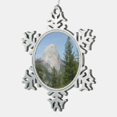 Half-dome van Panorama Trail II Tin Sneeuwvlok Ornament (Rechts)