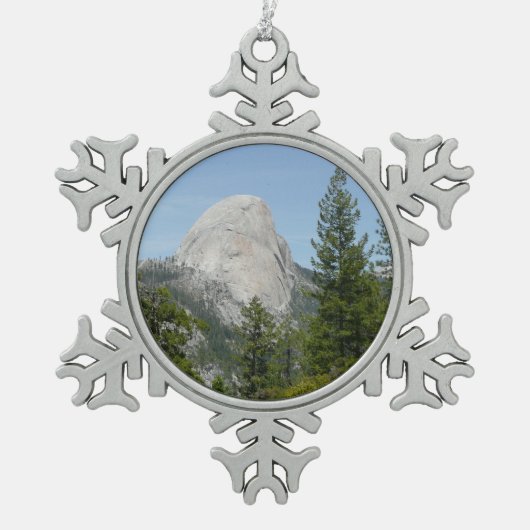 Half-dome van Panorama Trail II Tin Sneeuwvlok Ornament (Voorkant)