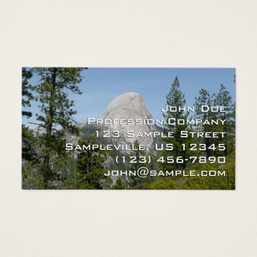 Half-dome van Panorama Trail II Visitekaartje (Voorkant)