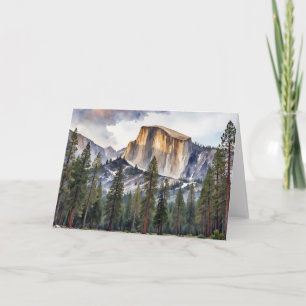 Half Dome Yosemite National Park Waterverf Kaart