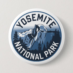 Half Dome Yosemite Ronde Embleem Button 7,6 Cm