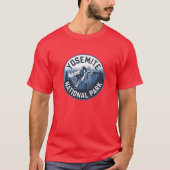 Half Dome Yosemite Ronde Embleem T-shirt (Voorkant)