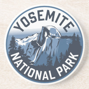 Half Dome Yosemite Ronde Embleem Zandsteen Onderzetter