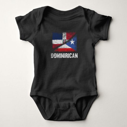 Half Dominicaans Half Puerto Ricaans Vlag Dominica Romper (Voorkant)