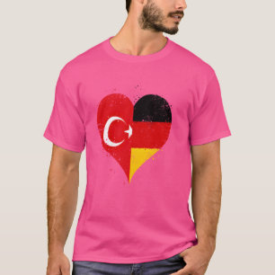 Half Duits Half Turks Een Duitsland Turkije Vlag I T-shirt