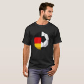 Half Duitsland Vlag het Kind van de Voetbal van he T-shirt (Voorkant volledig)