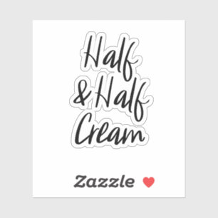 Half en Half Cream Opslag Sticker
