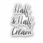 Half en Half Cream Opslag Sticker (Voorkant)