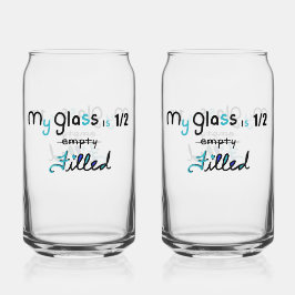 Half Filled Glass Blikvorm Glas