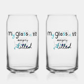 Half Filled Glass Blikvorm Glas (Achterkant)