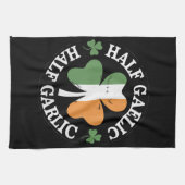 Half Gaelic Half Garlic Iers Italiaans St. Patrick Theedoek (Horizontaal)