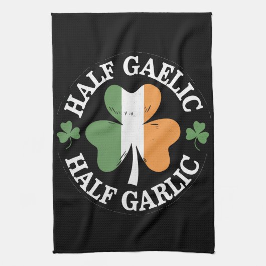 Half Gaelic Half Knoflook Iers Italiaans St. Patri Theedoek (Verticaal)
