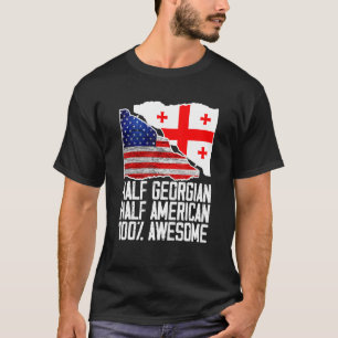 Half Georgisch - half - Amerikaans - Georgisch - V T-shirt