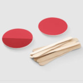 Half getextureerde tomaat rode aangepaste hand set handwaaier (Niet-gemonteerd)