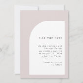 Half gewelfde foto met grote datum save the date (Achterkant)