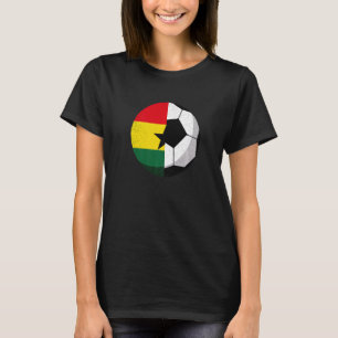 Half Ghana Flag halve Football Voetbal T-shirt