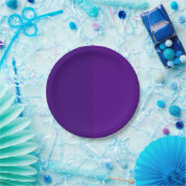 Half Glitter Paarse Partij Bord - (Feest)