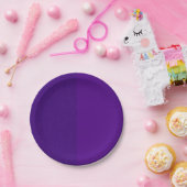 Half Glitter Paarse Partij Bord - (Feest)