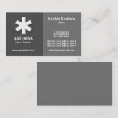 Half & Half (asterisk) - Grijze schaduwen Visitekaartje (Voorkant / Achterkant)
