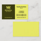 Half & Half - Bruin en Geel Visitekaartje (Voorkant / Achterkant)