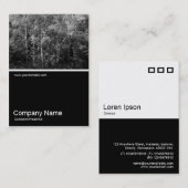 Half&Half Foto 0106 - Silver Birch Trees B&W Visitekaartje (Voorkant / Achterkant)