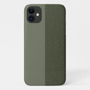 Half & Half Moss Green iPhone 11 Hoesje – Aanpasse