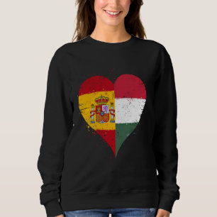 Half Hongaars Half Spaans A Hongarije Spanje Vlag Trui