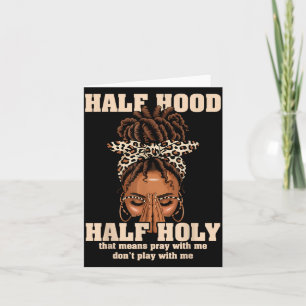 Half Hood Half Heilig Bid Christelijke Afrikaanse  Kaart