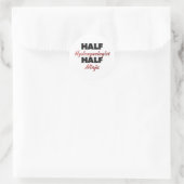 Half Hydrogeoloog Half Ninja Ronde Sticker (Tas)