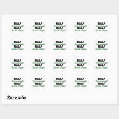Half hydrogeoloog half zombie slager ronde sticker (Vel)