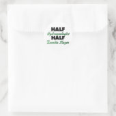 Half hydrogeoloog half zombie slager ronde sticker (Tas)
