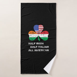 Half Iers half Italiaans Alle Amerikaanse vlag Sha Badhanddoek