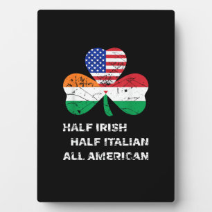 Half Iers half Italiaans Alle Amerikaanse vlag Sha Fotoplaat