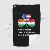 Half Iers half Italiaans Alle Amerikaanse vlag Sha Golfhanddoek (Insitu)