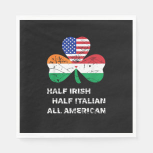 Half Iers half Italiaans Alle Amerikaanse vlag Sha Servet