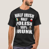 Half Iers half Pools Drink St. Patricks T-shirt (Voorkant)