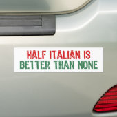 Half Italiaans Bumpersticker (Op auto)