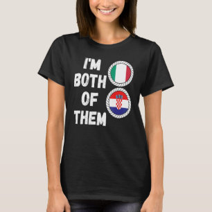 Half Italiaans Kroatisch erfgoed Kroatië T-shirt