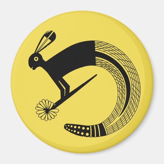 Half Jack Rabbit en half Rattle Snake Magneet (Voorkant)