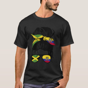 Half Jamaicaans Half Ecuadoriaans Mix Jamaica en E T-shirt